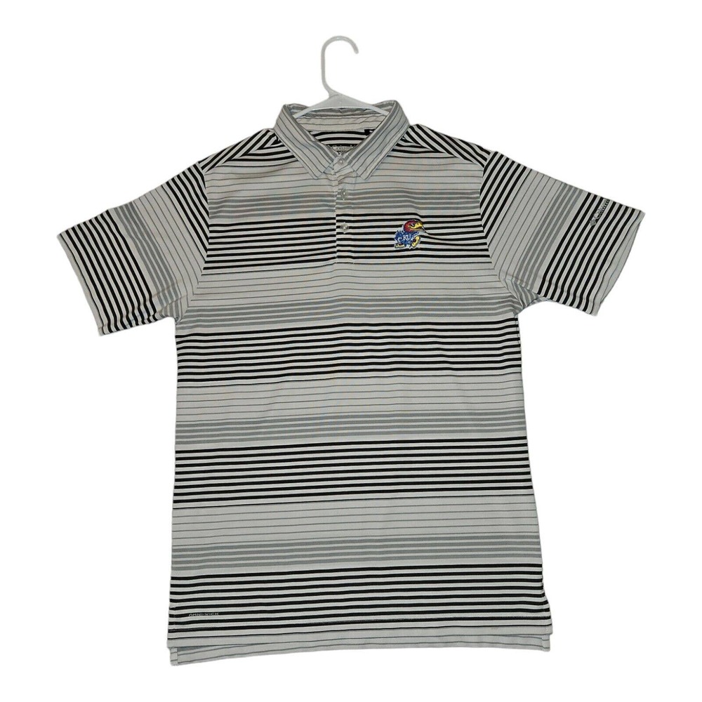 Columbia Golf Polo Medium Men's Kansas University Embroidered Short Sleeve